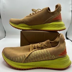 Puma Avid Evo Knit Orange Yellow Mens Size 8